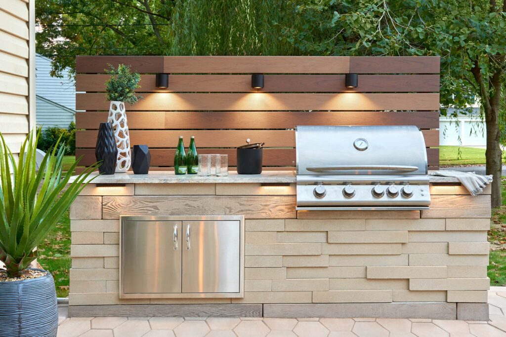 outdoor grill station