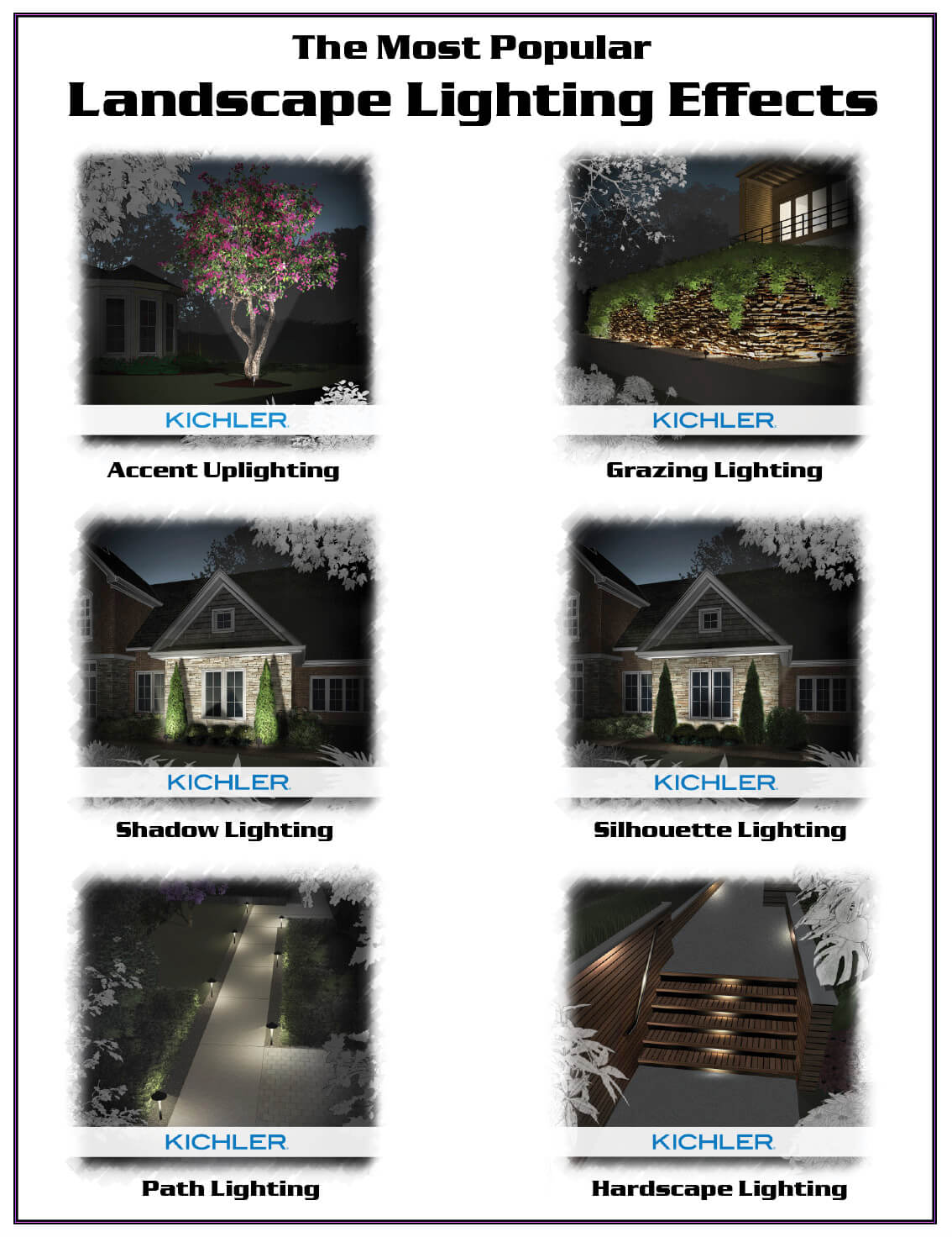 A guide to popular landscape lighting effects