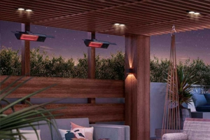 A picture of patio heaters from Nicolock