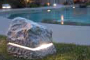 Nicolock outdoor speakers and landscape lighting combination