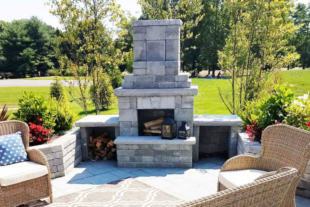 A NicoLock fireplace kit installed