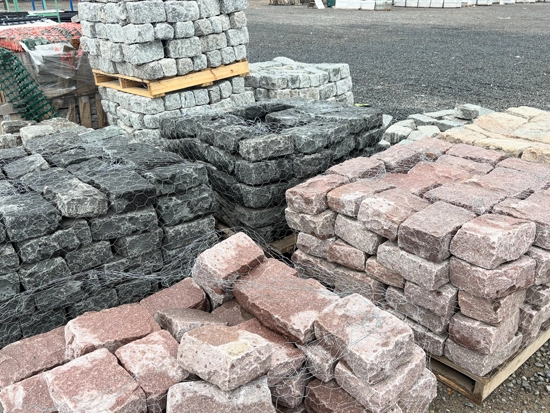 We sell belgian block in 4 colors as shown here