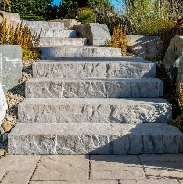 a picture of one of the 12 outdoor step options that tech-bloc offers