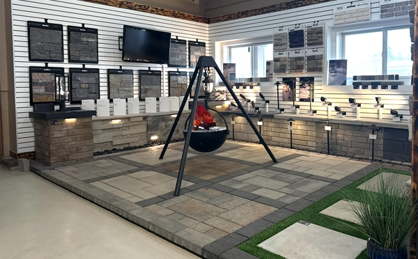 The indoor Tech-Bloc display area at our Holmdel, NJ location