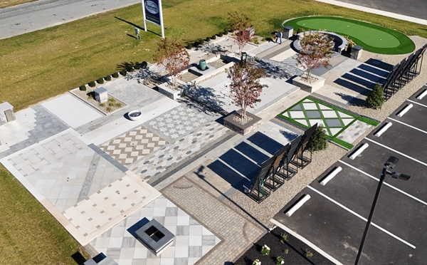 A picture of our Middletown Delaware Techo-Bloc display area - which is the largest Techo-Bloc display in the country.