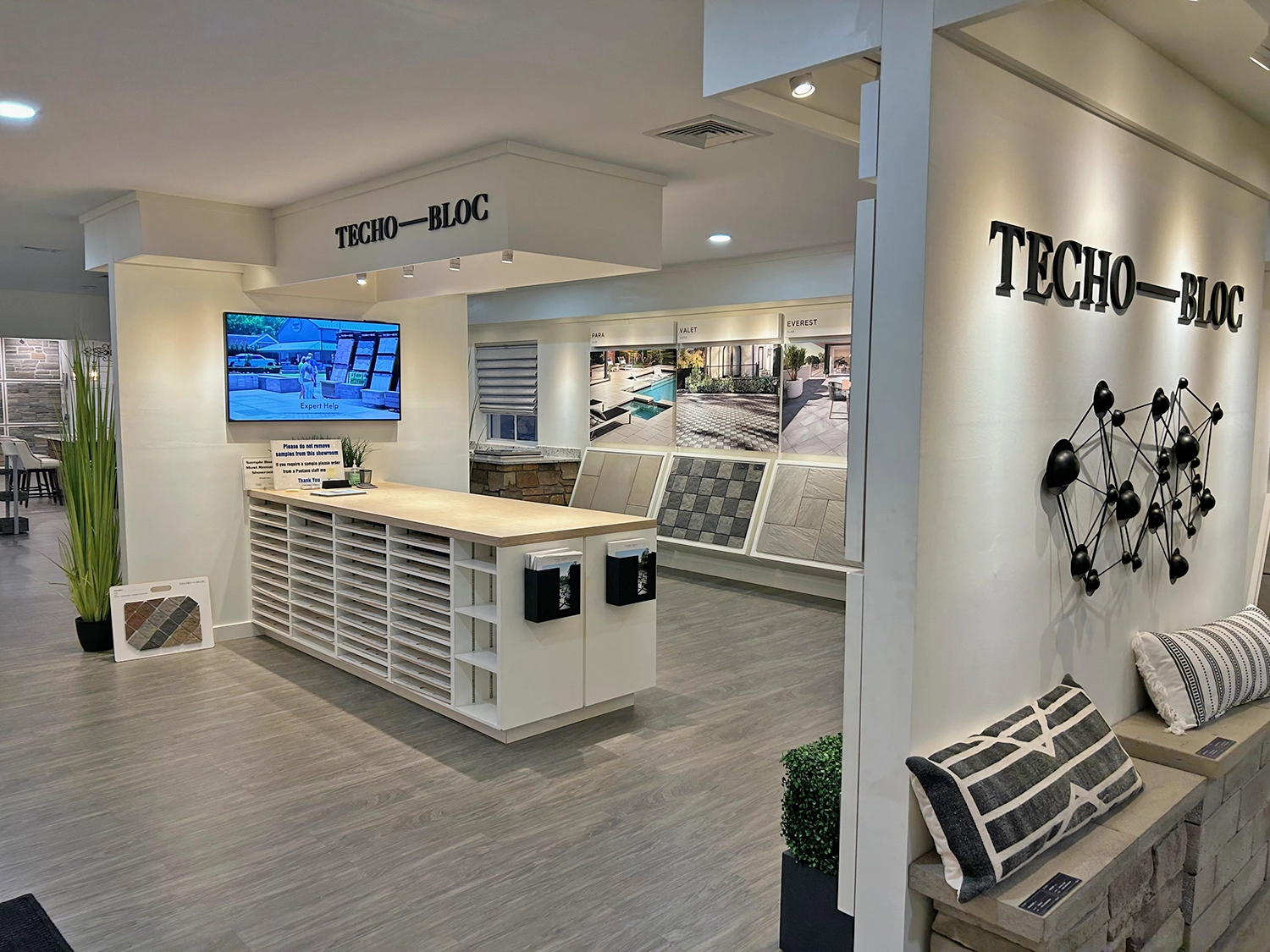 A picture of the Techo-Bloc design studio section of our HaRDSCape design center