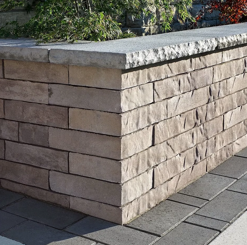 example of a concrete wall block garden retaining wall