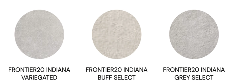 Indiana limestone inspired outdoor porcelain pavers color chart
