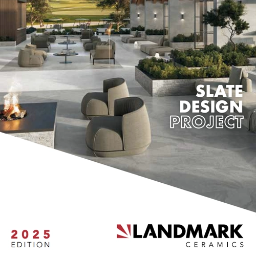 A link to a brochure about outdoor porcelain pavers that look like slate