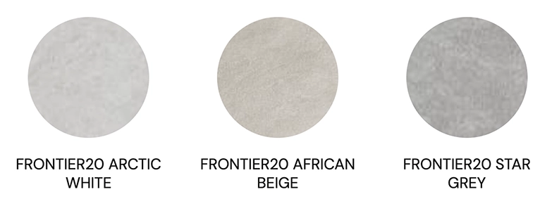 Quartzite inspired porcelain color choices