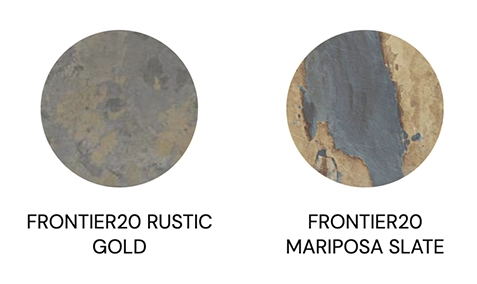 Slate inspired outdoor porcelain paver color choices 1 panel of 2