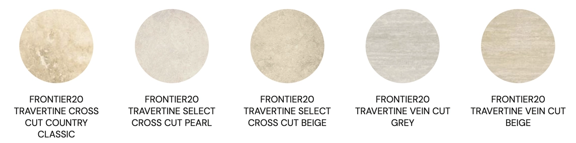 5 more of the 10 colors of travertine inspired porcelain pavers we offer