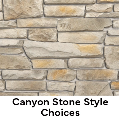 A picture of canyon style veneer stone from Toro stone