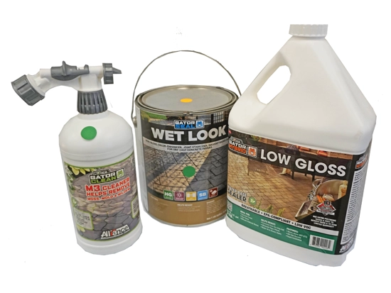 A picture of some of the concrete, stone and masonry sealers we offer