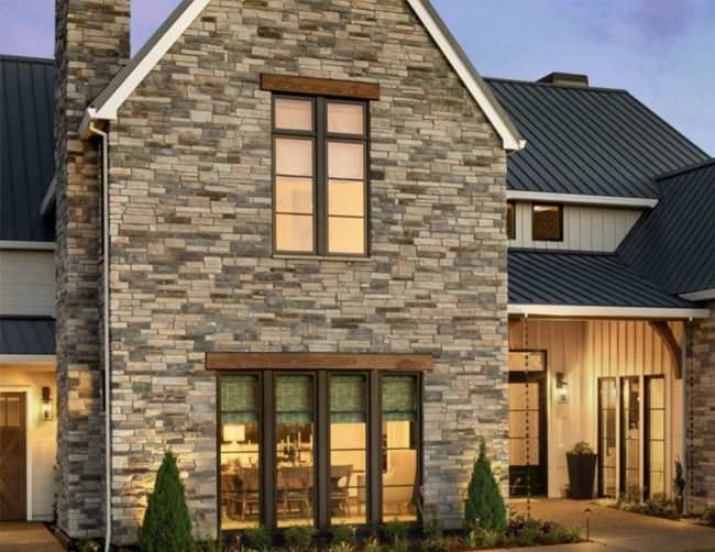 A sample of cultured stones brick veneer