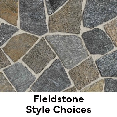 Pangaea Stone offers 8 types of Fieldstone (sometimes called mosaic shapes) natural veneer stone