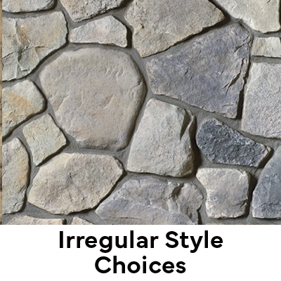 This is an image of an irregular shaped thin veneer stone from cultured stone