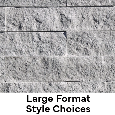 This picture shows an example of the Large Format style cut available from eldorado stone