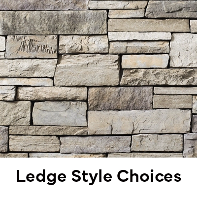 This is an image of an ledge stone (flat) shaped thin veneer stone from cultured stone
