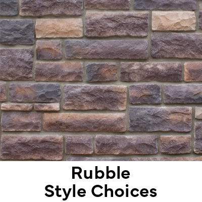 Rubble cut bis similar in shape to squares and recs