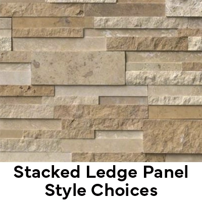 An example of a stacked ledge panel of MSI stone