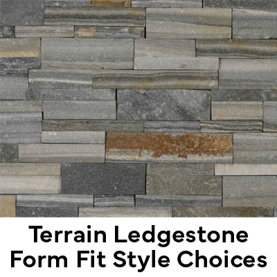 Pangaea Stone offers 14 types of Terrain Ledgestone an example is shown here