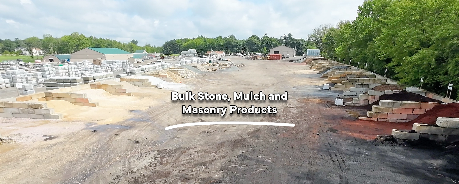 picture of over 30 bulk landscaper product bins at our manalapan location