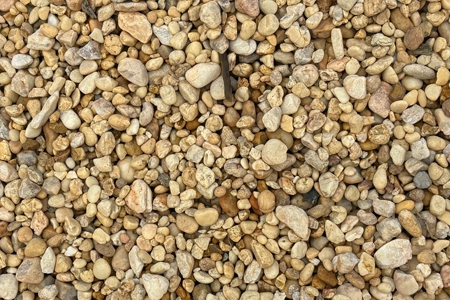 a picture of 3/4" goose egg landscape gravel