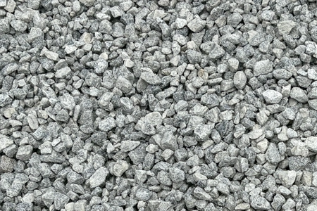 picture of 3/8's inch white marble chip landscape gravel