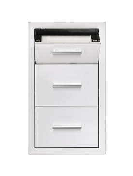 this outdoor 2 drawer metal door kitchen cabinet also holds paper towels